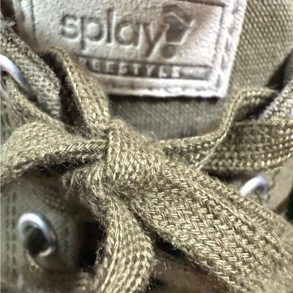 Kids Olive Green Canvas Sneakers - Comfort Casual Shoe - Picture 3 of 12